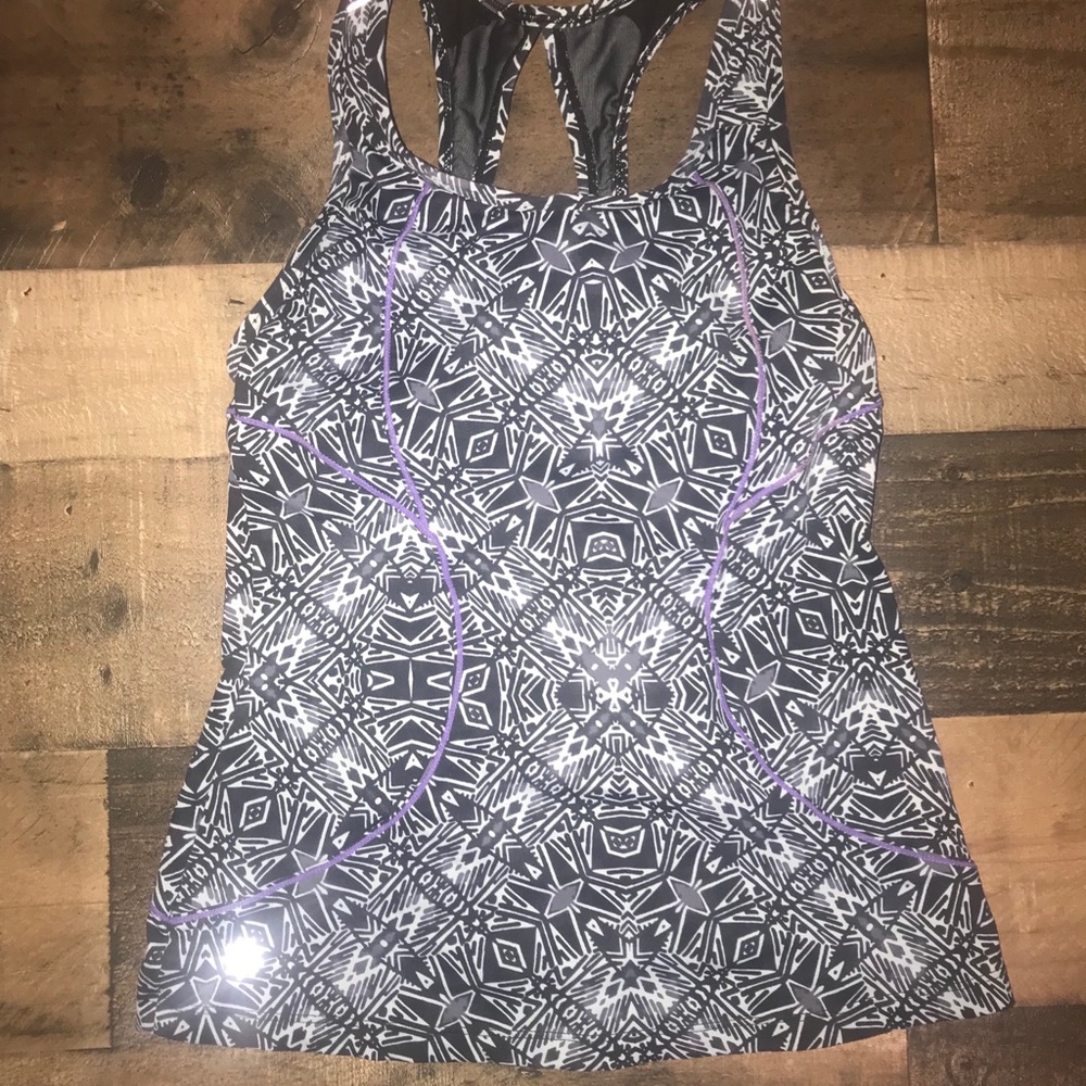 Athleta XS purple black tank top cami crossback